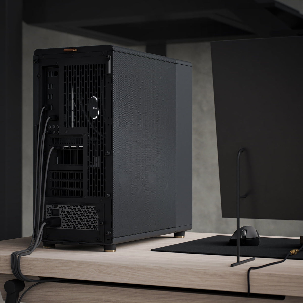 Photogrammetry and point cloud software running on the processing desktop