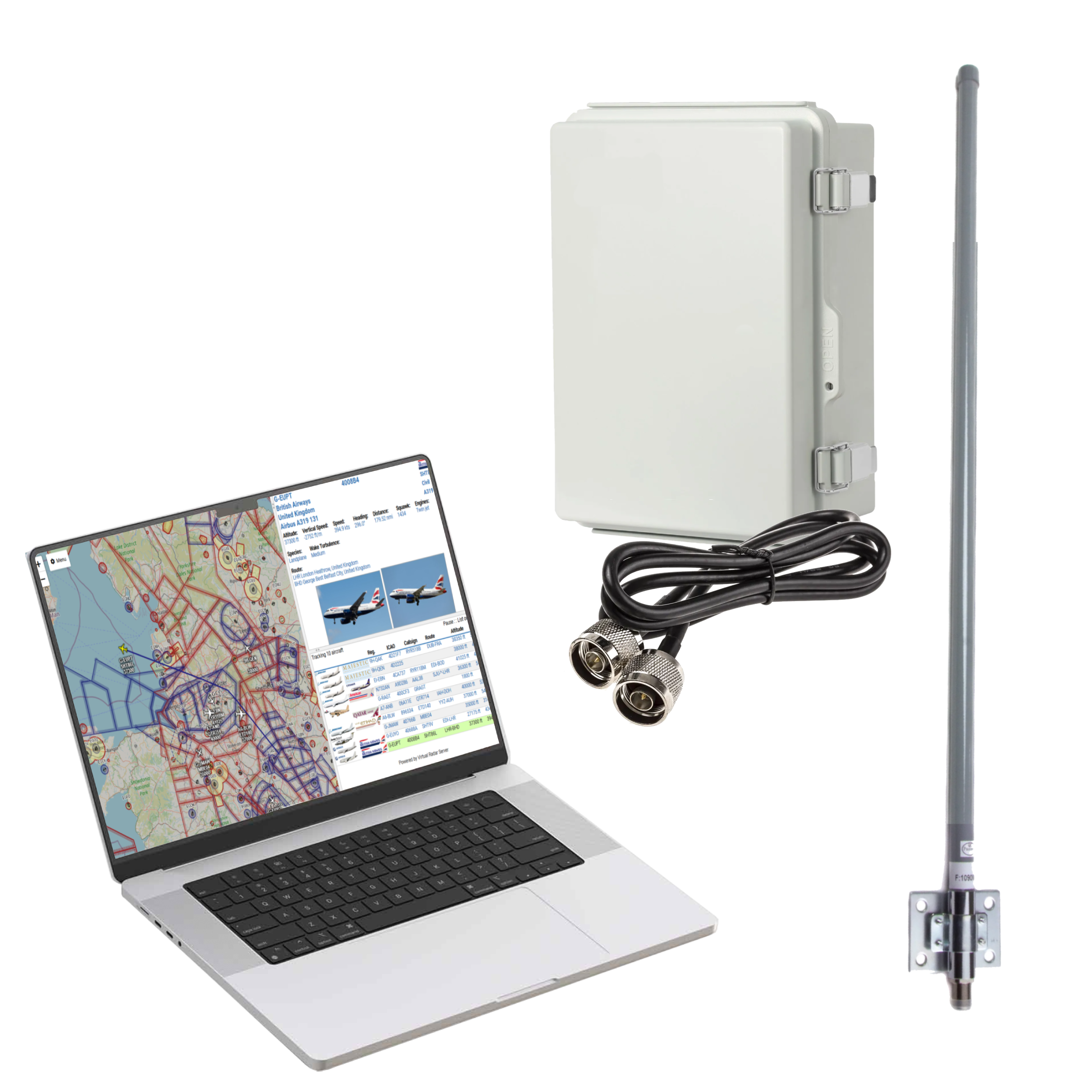 ADSB Ground Station 1090MHz Aircraft Tracking