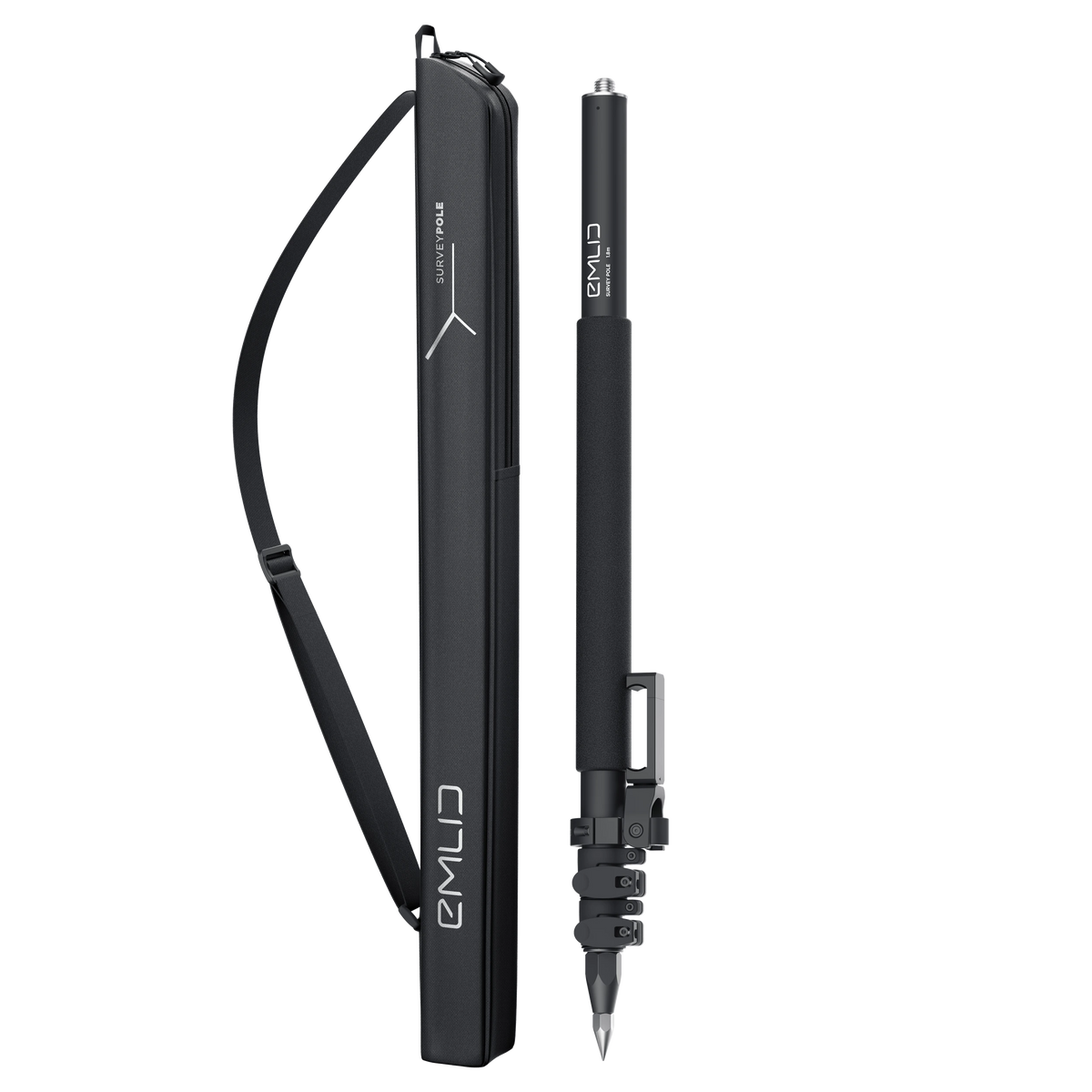 Survey Pole with smartphone mount