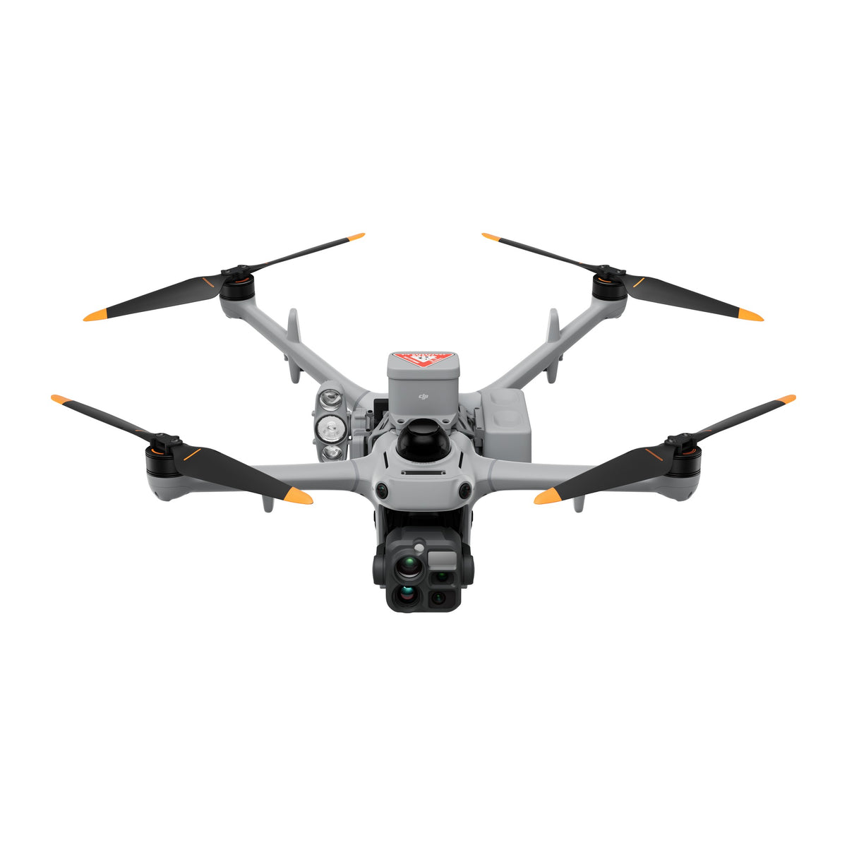 DJI Matrice 5TD, with speaker, spotlight and parachute fitted