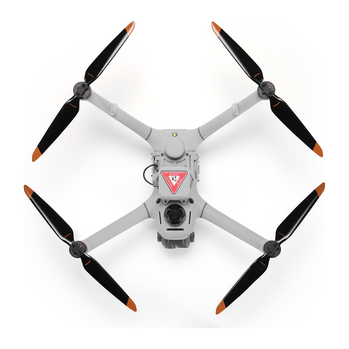 DJI AP1 Parachute, fitted to the aircraft, top view