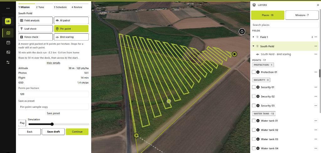 Landmapper pin-point leaf check on South Field