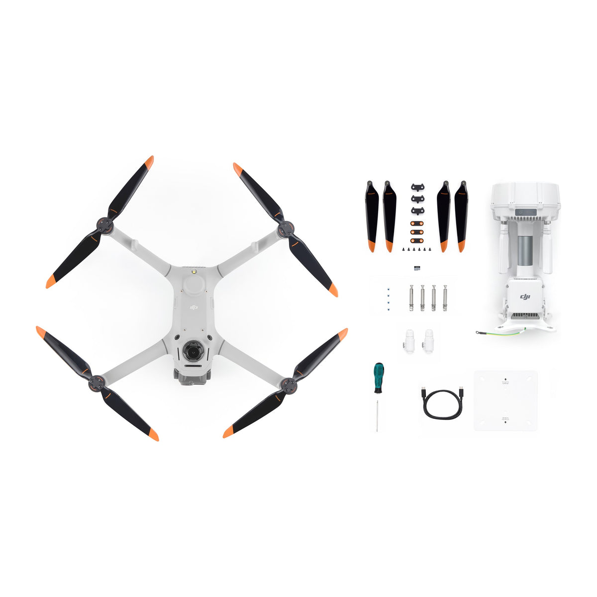 DJI Matrice 5TD with its in-box accessories